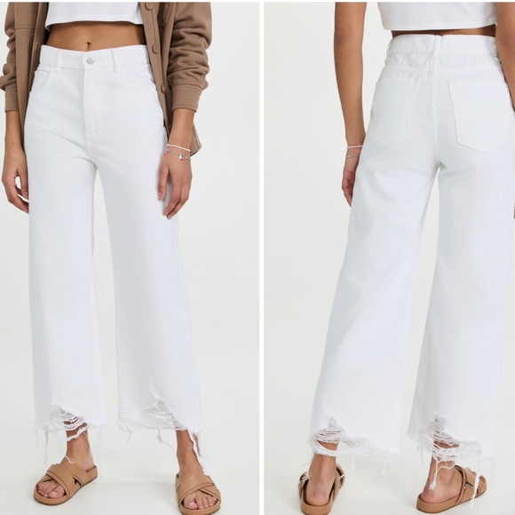 DL1961 Hepburn Wide Leg High Rise Jeans - Picture 1 of 4